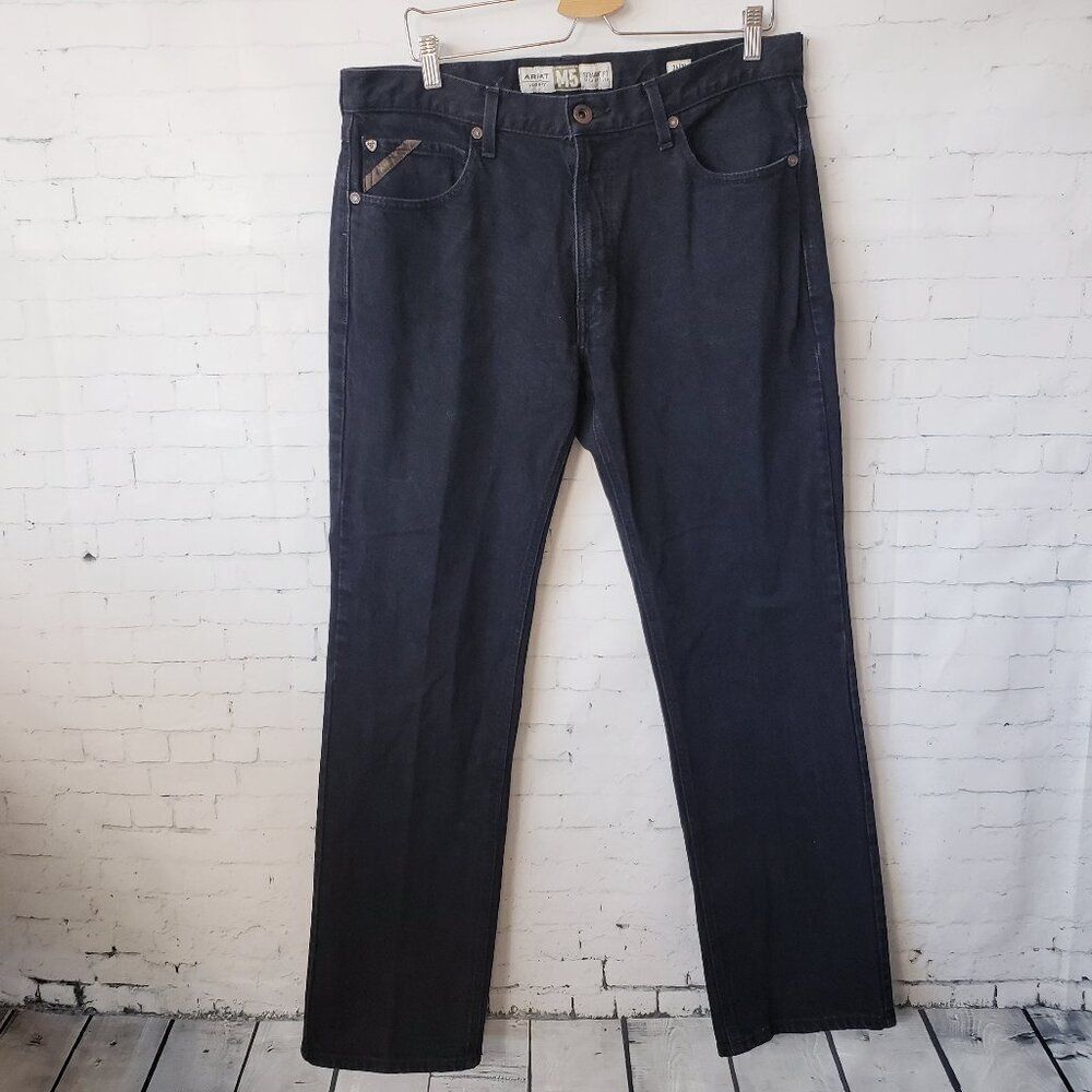 Ariat Legacy M5 Straight Black Mens Jeans Size 36 x 34 Straight Fit Leg Western